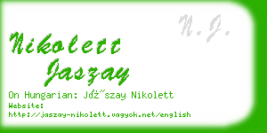 nikolett jaszay business card